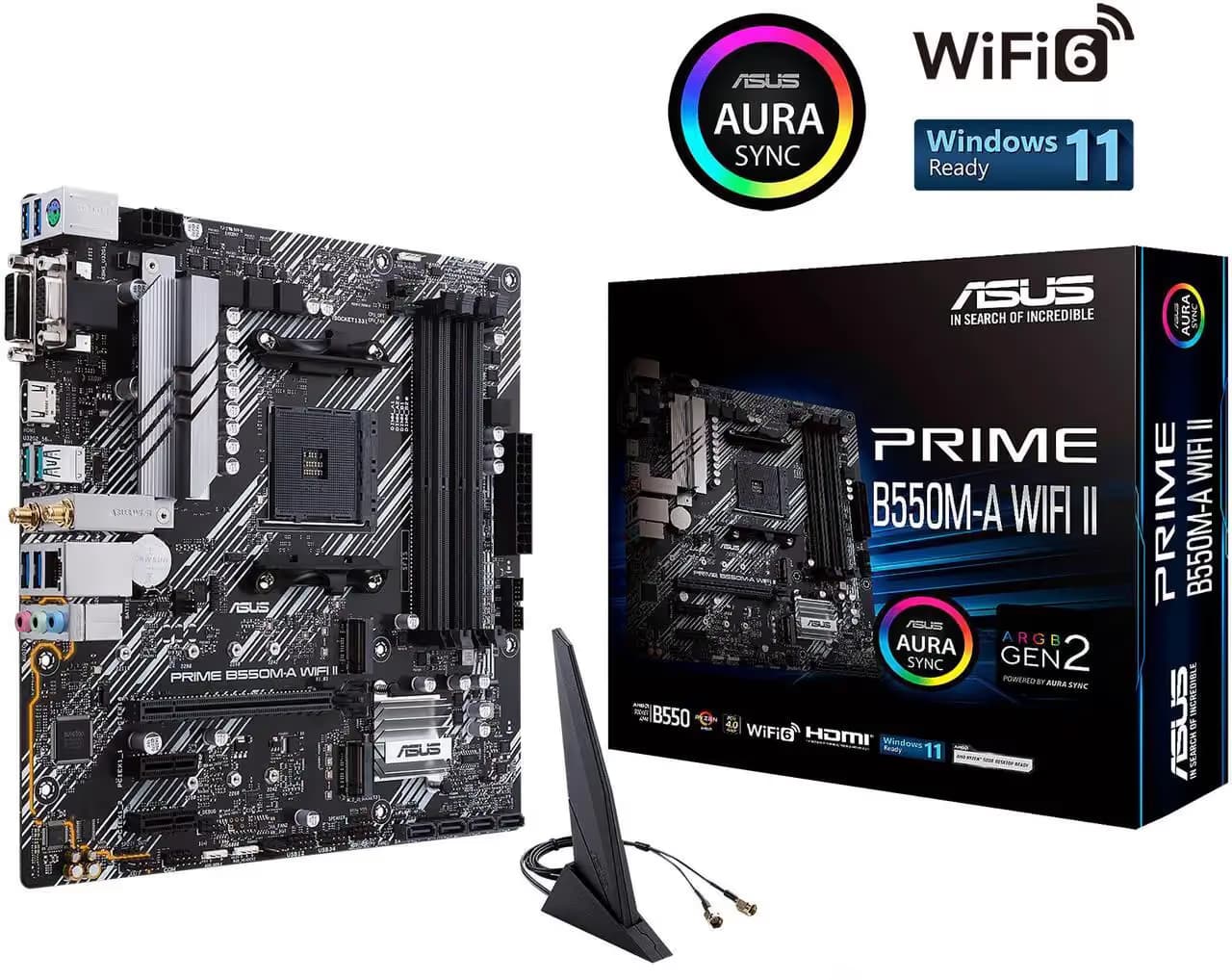 ASUS PRIME B550M-A WIFI II AM4 DDR4 ATX image