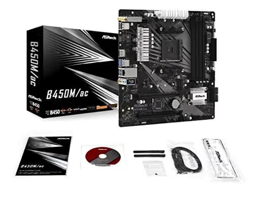 ASRock B450 M/AC AM4 DDR4 Micro ATX image