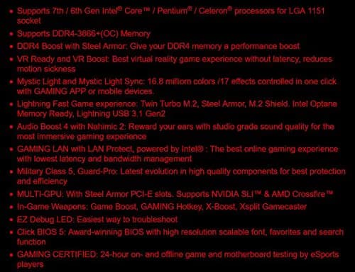 MSI Z270 GAMING PRO CARBON DDR4 ATX image