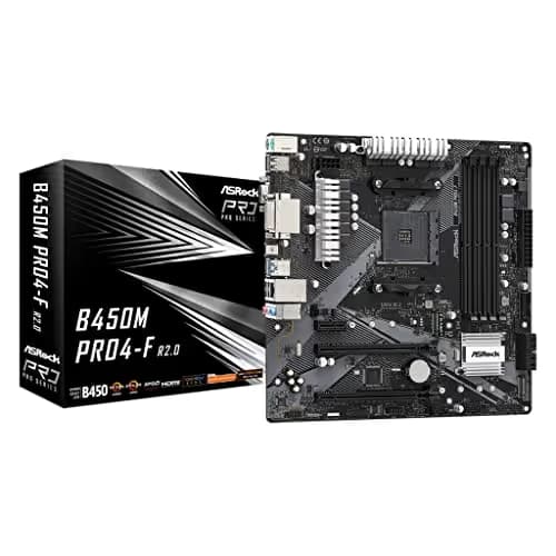 ASRock B450M Pro4-F AM4 DDR4 Micro ATX main image
