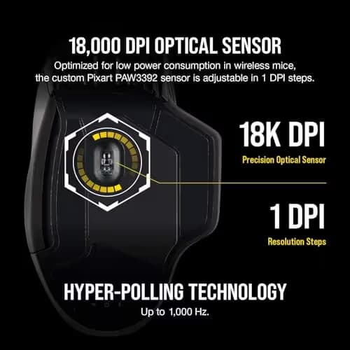 Corsair Dark Core RGB Pro Wireless Gaming Mouse - Black image