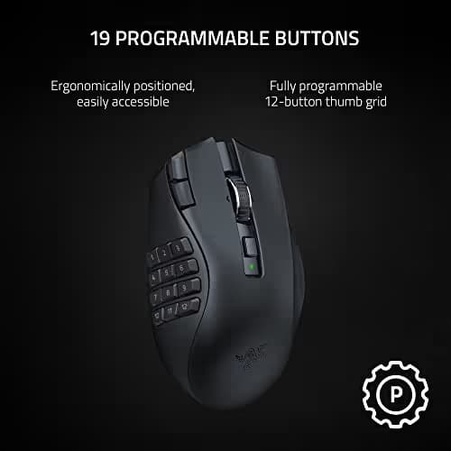 Razer Naga V2 HyperSpeed Wireless/Bluetooth Gaming Mouse - Black image