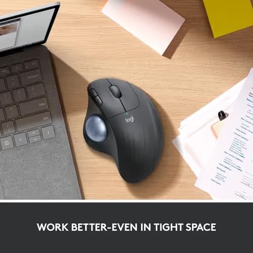 Logitech ERGO M575 Bluetooth Wireless Wired Optical Mouse image