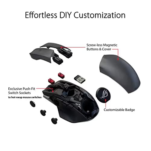Asus ROG Chakram X Wired/Wireless/Bluetooth Optical Gaming Mouse image