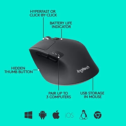 Logitech M720 Triathlon Bluetooth Optical Mouse image
