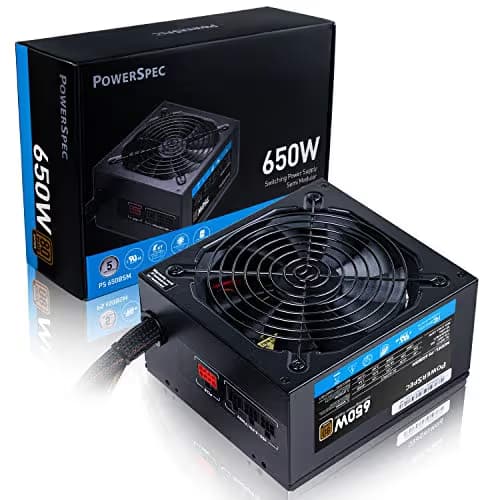 PowerSpec PS 650BSM Black 650W Semi-Modular 80+ Bronze Certified main image