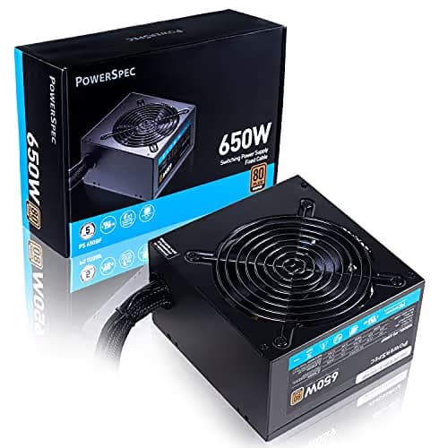 PowerSpec PS 650BF Black 650W Non-Modular 80+ Bronze main image
