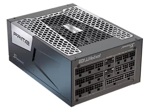 SeaSonic PRIME TX-1600 ATX 3.0 Black / Silver 1600W Fully Modular ATX 80+ Titanium Certified image