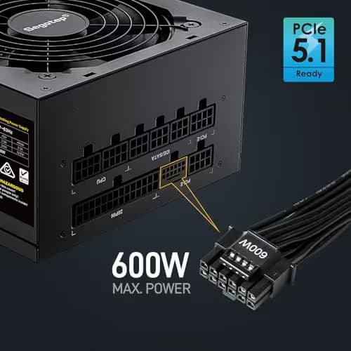 Segotep GM Black 750W 80+ Gold Fully Modular image