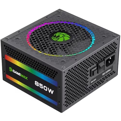 GameMax RGB Rainbow Black 550W Fully Modular 80+ Gold Certified image