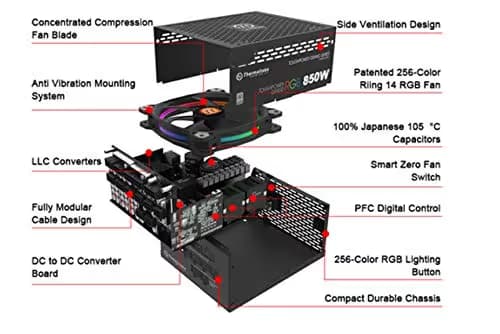 Thermaltake Toughpower Grand RGB Black 1200W 80+ Platinum Certified Fully Modular image
