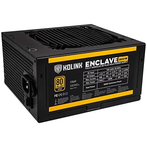KOLINK ENCLAVE ATX 600W Fully Modular 80+ Gold Certified image