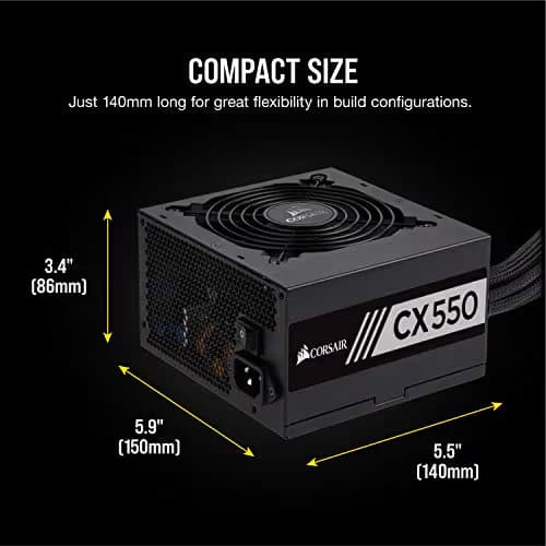 Corsair CX550 (2017) ATX 550W Non-Modular 80+ Bronze Certified image