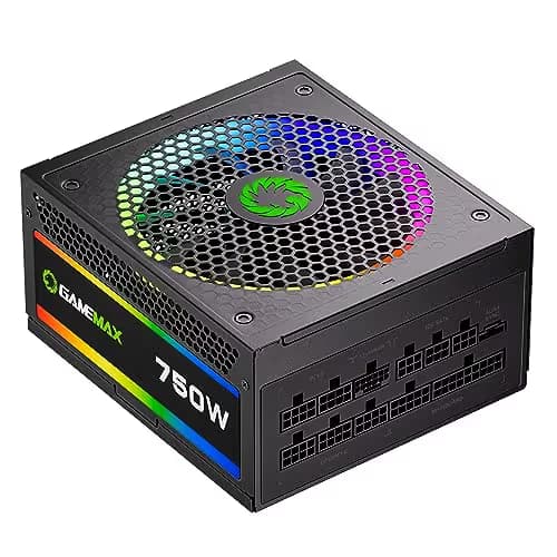 GameMax RGB Rainbow 750W Fully Modular 80+ Gold Certified ATX image