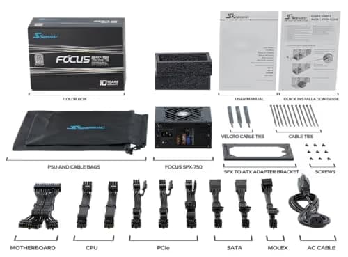 SeaSonic FOCUS SPX (2021) SFX 750W Fully Modular 80+ Platinum Certified image