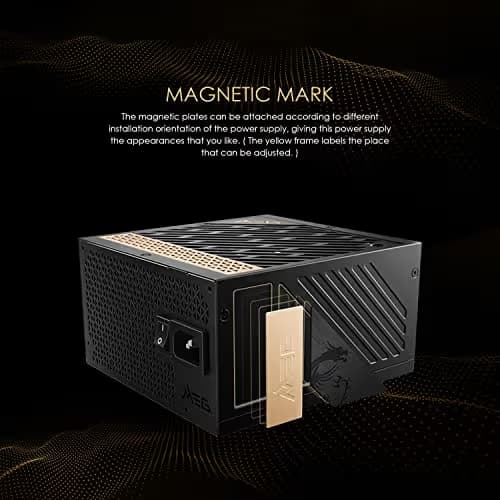 MSI MEG Ai1000P PCIE5 Black / Copper ATX 1000W Fully Modular 80+ Platinum Certified image