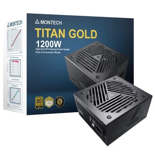 Montech TITAN GOLD Black 1200W Fully Modular 80+ Gold Certified ATX image