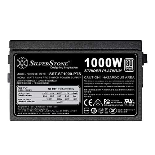 Silverstone Strider Platinum S ATX 1000W Fully Modular 80+ Platinum Certified image