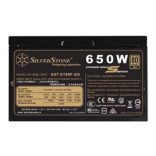 Silverstone Strider 650 W 80+ Gold Certified Fully Modular ATX Power Supply image
