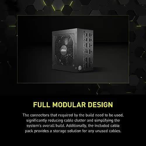 MSI MAG A750GL PCIE5 Black 750W Fully Modular 80+ Gold Certified image