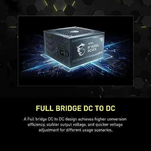MSI MAG A750GL PCIE5 Black 750W Fully Modular 80+ Gold Certified image