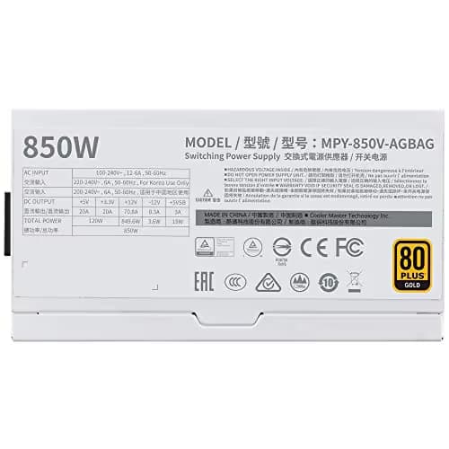 Cooler Master V850 V2 White 850W Fully Modular 80+ Gold image