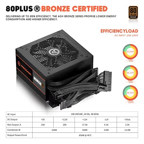 ARESGAME AGV 650W Non-Modular 80+ Bronze Certified image