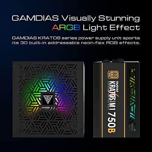 GAMDIAS KRATOS M1 B Black 750W Non-Modular 80+ Bronze Certified ATX image