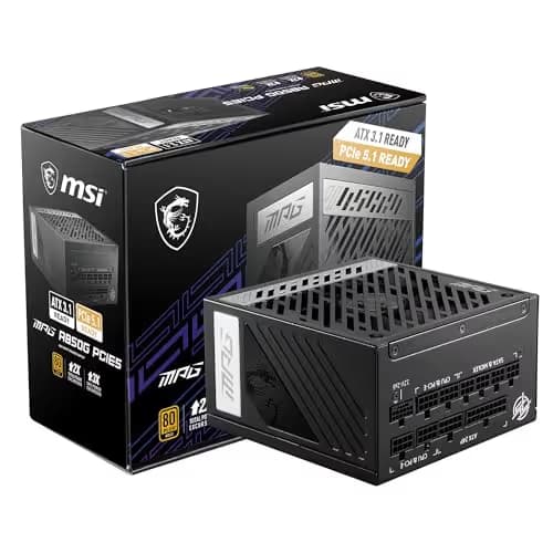 MSI MPG A850G PCIE5 Black 850W Fully Modular 80+ Gold image