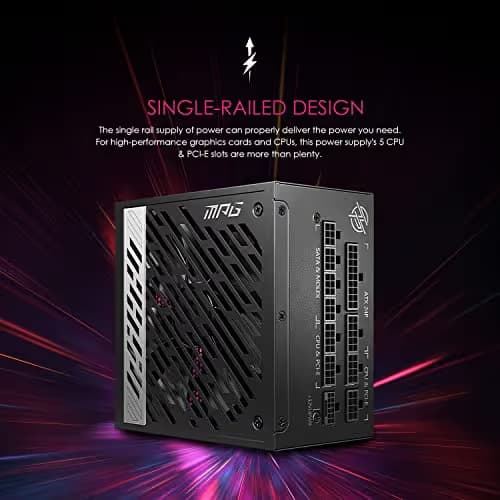 MSI MPG A850G PCIE5 Black 850W Fully Modular 80+ Gold image