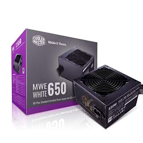 Cooler Master MWE White V2 230V Black 650W Non-Modular 80+ Certified image