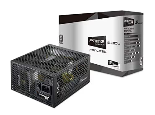 SeaSonic PRIME 600 Titanium Black Fanless ATX 600W 80+ Titanium Certified Fully Modular image