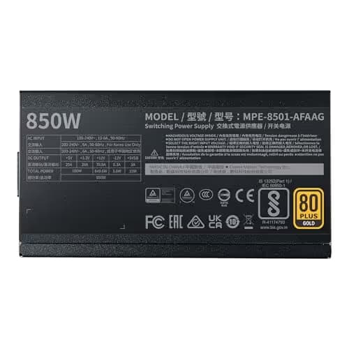 Cooler Master MWE Gold V2 850W Fully Modular 80+ Gold Certified image
