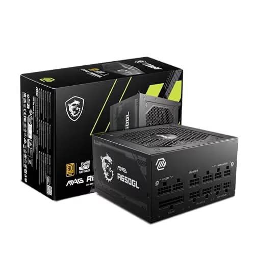 MSI MAG A650GL Black 650W Fully Modular 80+ Gold Certified ATX image