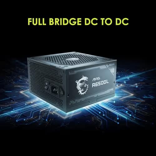 MSI MAG A650GL Black 650W Fully Modular 80+ Gold Certified ATX image