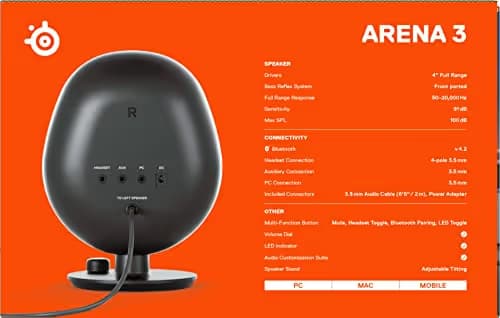 SteelSeries Arena 3 UK 2.0 Channel Black Speaker System image