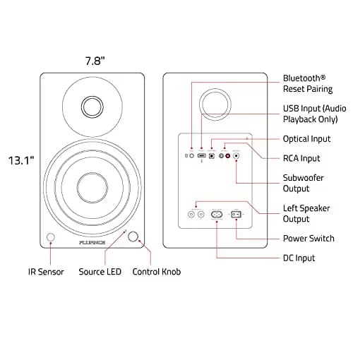 Fluance Ai60 Natural Walnut 2.0 Channel 100 W Speakers image