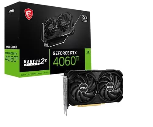 MSI GeForce RTX 4060 Ti VENTUS 2X BLACK 16G OC GDDR6 main image