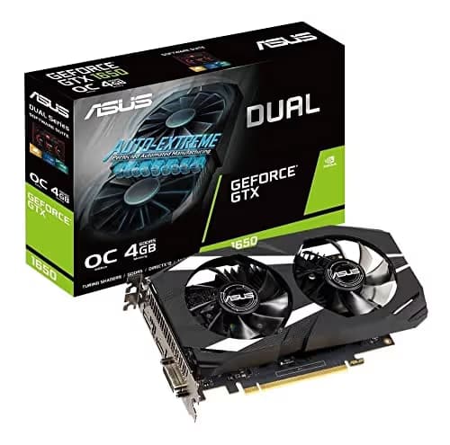 Asus DUAL OC GeForce GTX 1650 G5 4GB GDDR5 Silver / Black main image