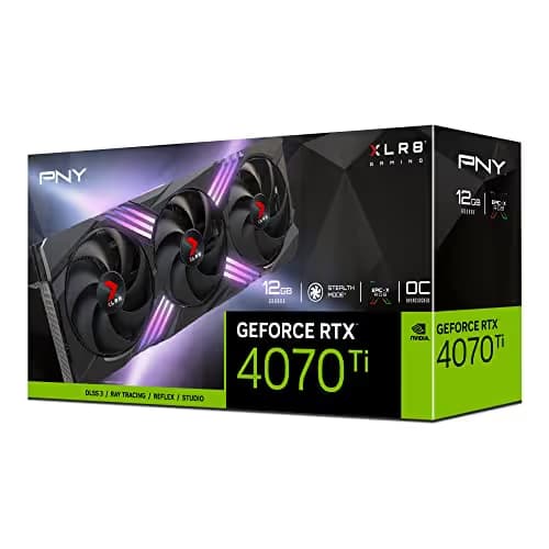 PNY GeForce RTX 4070 Ti 12GB XLR8 Gaming VERTO EPIC-X RGB Overclocked Triple Fan GDDR6X image