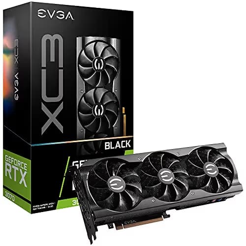 EVGA XC3 BLACK GAMING GeForce RTX 3070 LHR 8GB GDDR6 Black main image