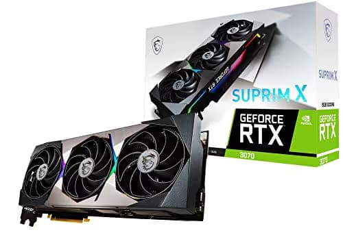 MSI Suprim X GeForce RTX 3070 LHR 8GB GDDR6 Black / Silver image
