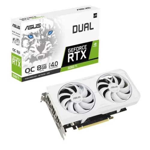 Asus DUAL OC GeForce RTX 3060 Ti 8GB GDDR6X White main image