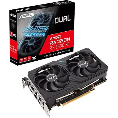 Asus DUAL OC Radeon RX 6500 XT 4GB GDDR6 Black image