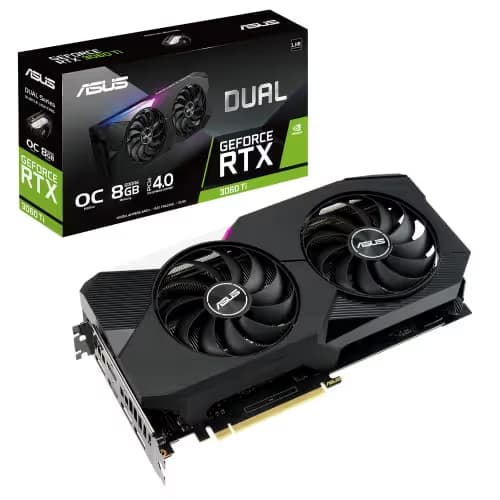 Asus DUAL OC V2 GeForce RTX 3060 Ti LHR 8GB GDDR6 Black / Silver main image
