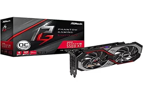 ASRock Phantom Gaming D OC Radeon RX 5500 XT 8GB GDDR6 Silver / Red main image