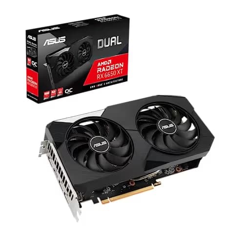 Asus DUAL Radeon RX 6650 XT 8GB GDDR6 Black / Silver image