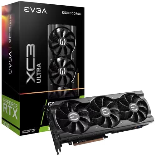 EVGA XC3 ULTRA GAMING GeForce RTX 3080 LHR 12GB GDDR6X Black main image