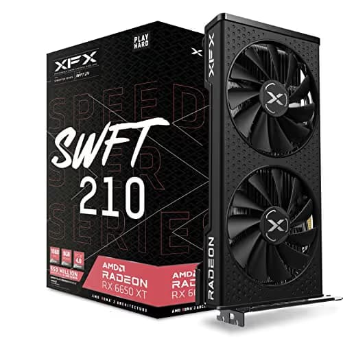 XFX Speedster SWFT 210 AMD Radeon™ RX 6650 XT Core Gaming Graphics Card with 8GB GDDR6, AMD RDNA™ 2 image