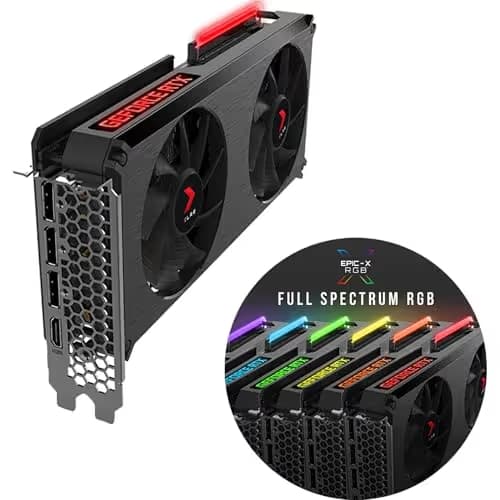 PNY VERTO GeForce RTX 3060 Ti LHR 8GB GDDR6 Black image